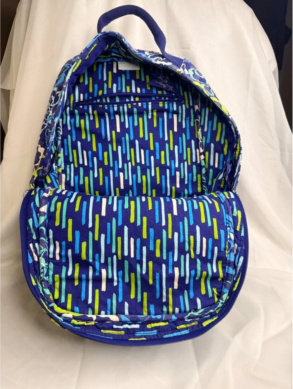 Vera Bradley Katalina Blues Large Tech Backpack Retired Pattern